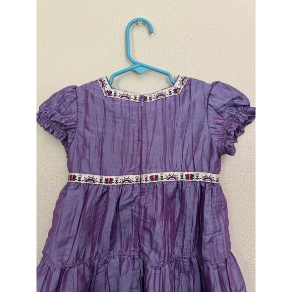 Hanna Andersson Short Sleeve Purple Dress Size 100 US Size 4 With Trim - Picture 8 of 13